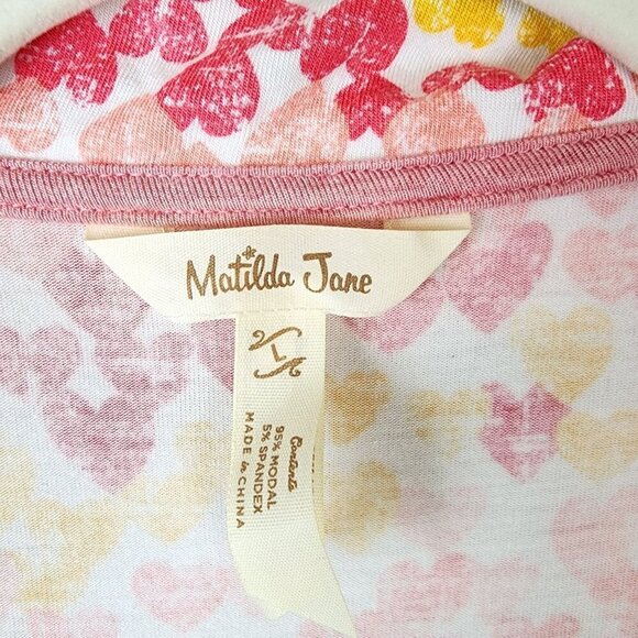 Matilda Jane sz L women Heart to Heart pajama top Be Mine - Picture 4 of 9